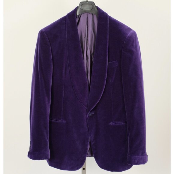 Ralph Lauren Purple Label Evening Tuxedo Jacket 42 R Doug Velvet Handmade Shawl - Picture 1 of 7